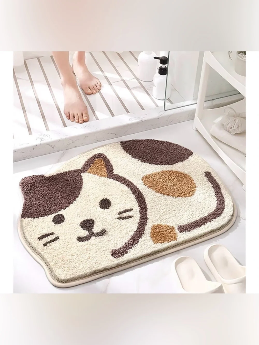 Kawaii cute nonslip novelty gift CAT RUG after shower kitten bath bathroom mat